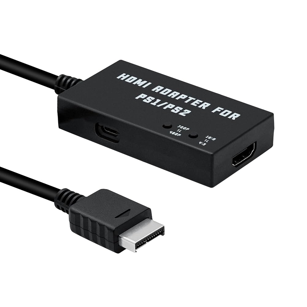 PS2  本体・ソフト　充実セット　ワイヤレスコントローラー・HDMI変換器付 Amazon | Mcbazel PS1/PS2専用 HDTVからHDMI変換コンバーター